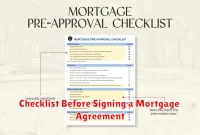 Checklist Before Signing a Mortgage Agreement